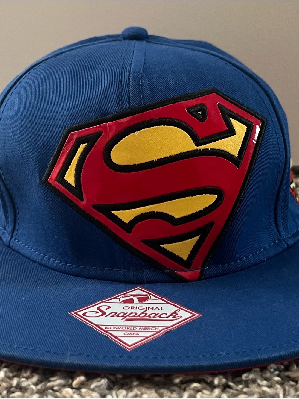 DC Superman Original Snapback Flat Bill Cap Baseball Hat